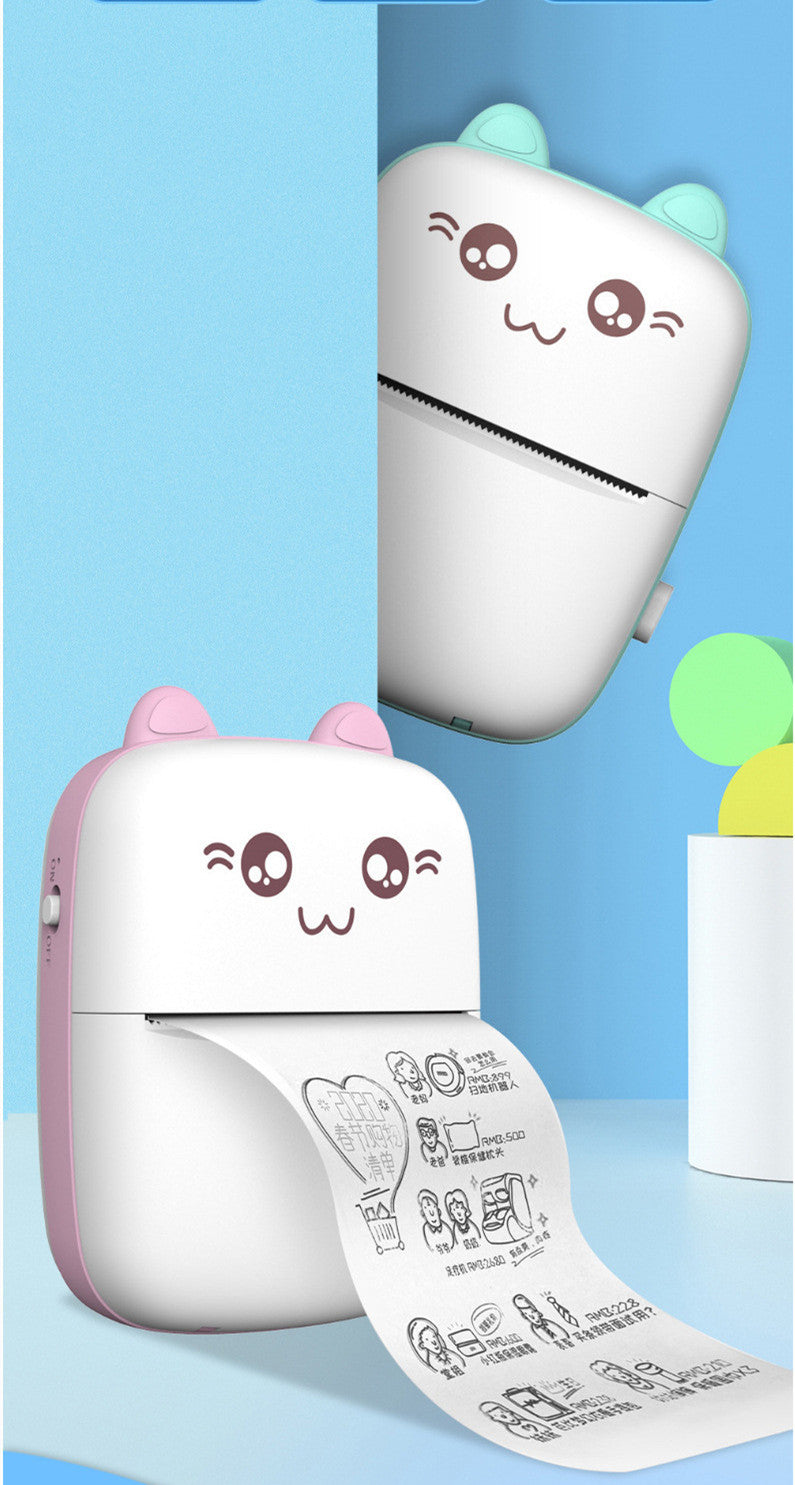 Mini Bärbar Bluetooth WiFi-etikettskrivare