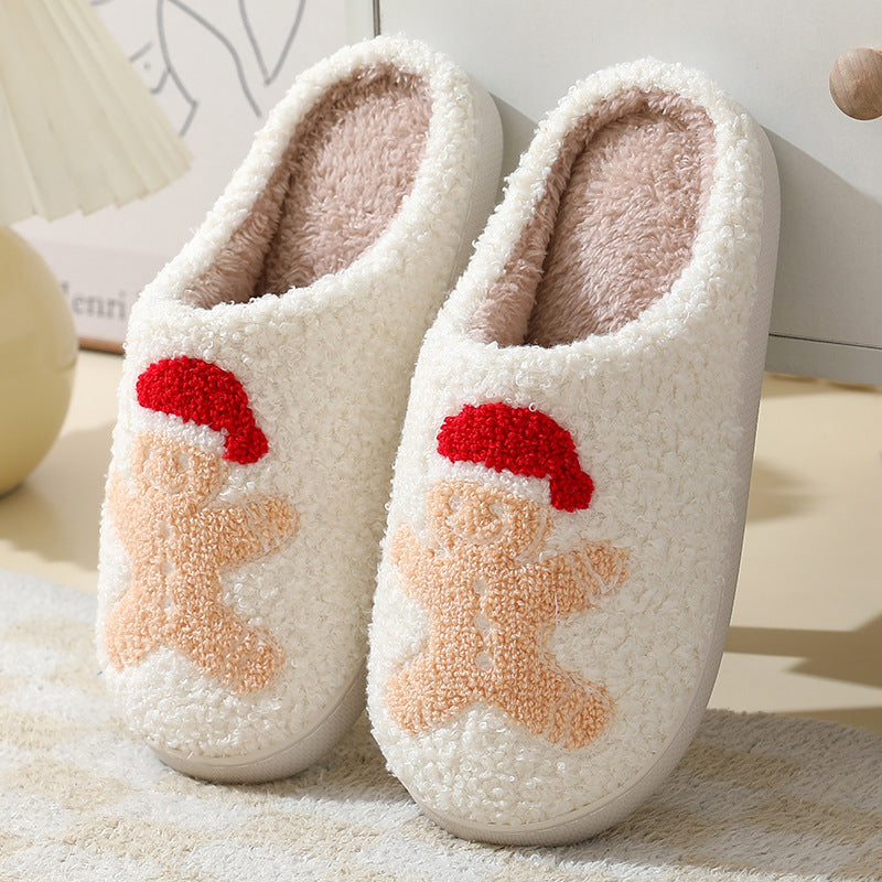 Warm Christmas Slippers - Cute Cotton Slippers for Couples, Men & Women