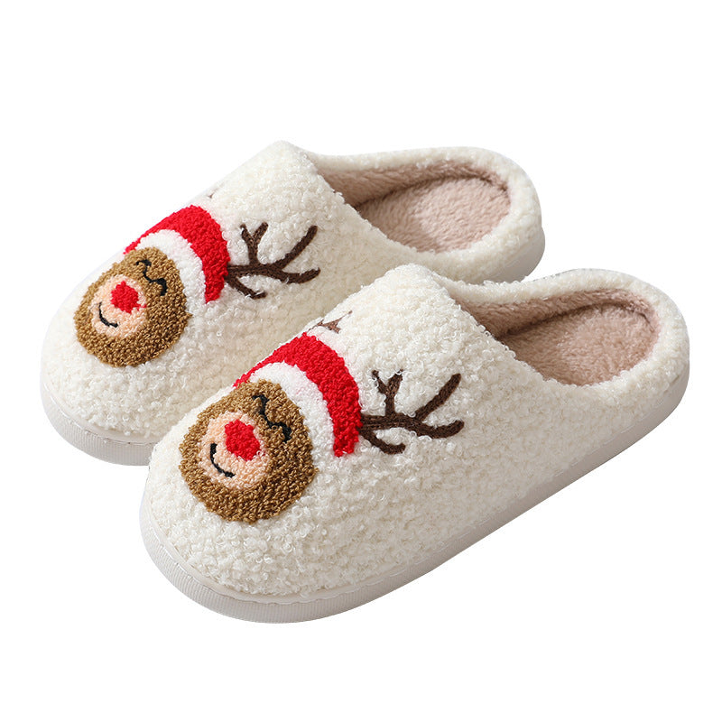 Warm Christmas Slippers - Cute Cotton Slippers for Couples, Men & Women