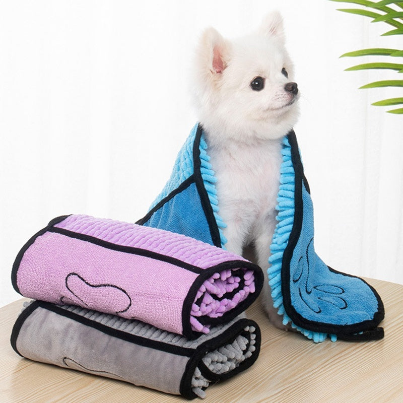 Super Absorbent Pet Bathrobe & Towel for Dogs & Cats