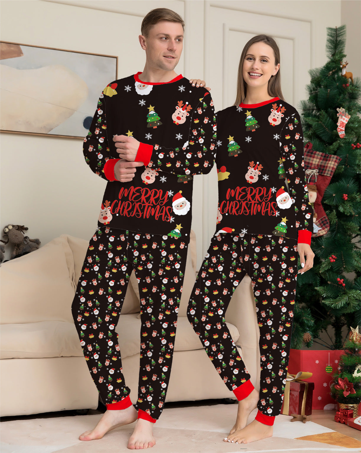 Family Christmas Matching Pajama Set - Festive Holiday PJs for the Whole Family & Dog