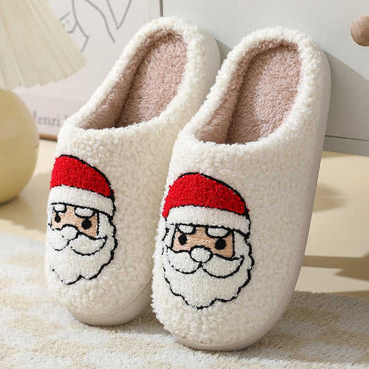 Warm Christmas Slippers - Cute Cotton Slippers for Couples, Men & Women