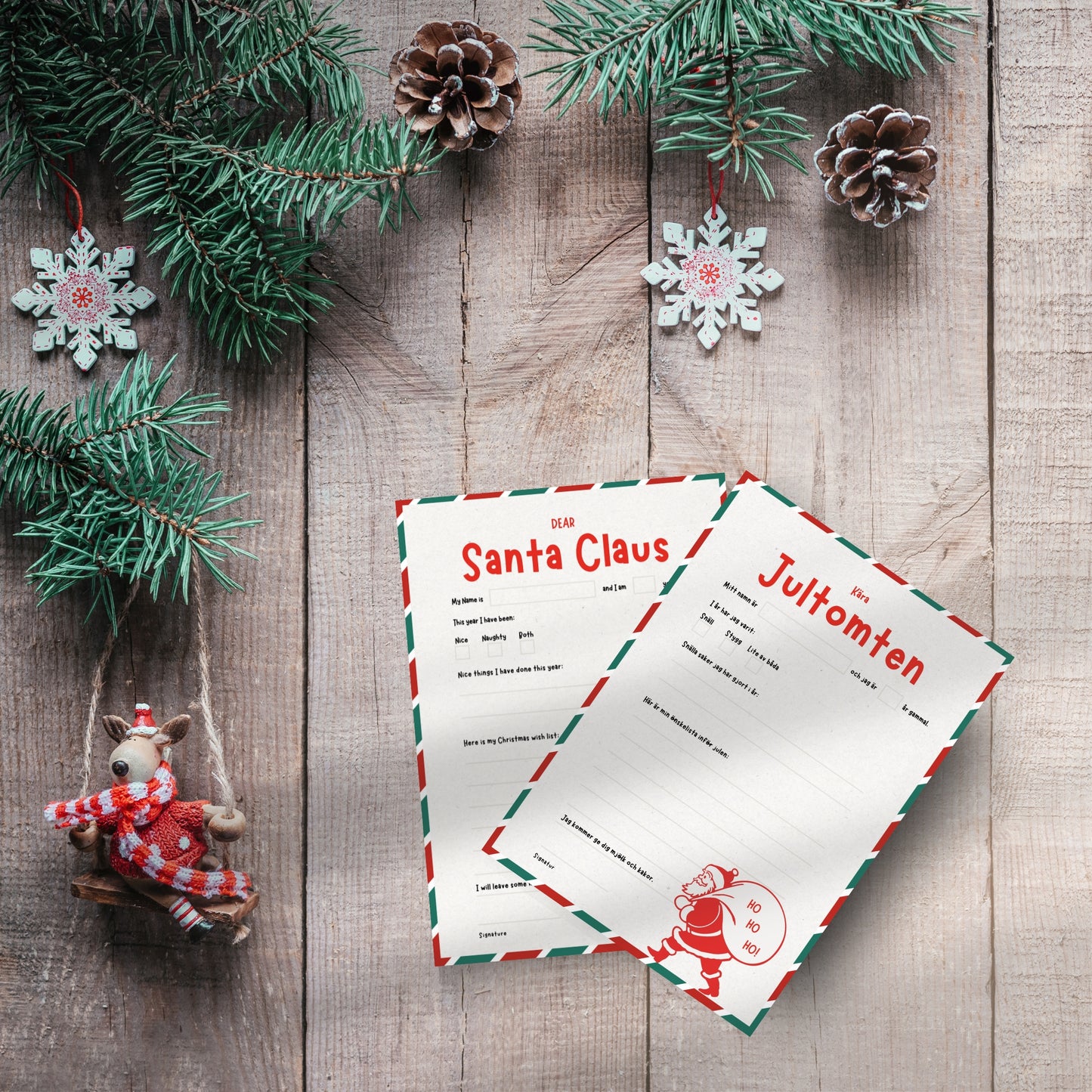 Christmas Wish List - Printable and Editable - Instant PDF Download