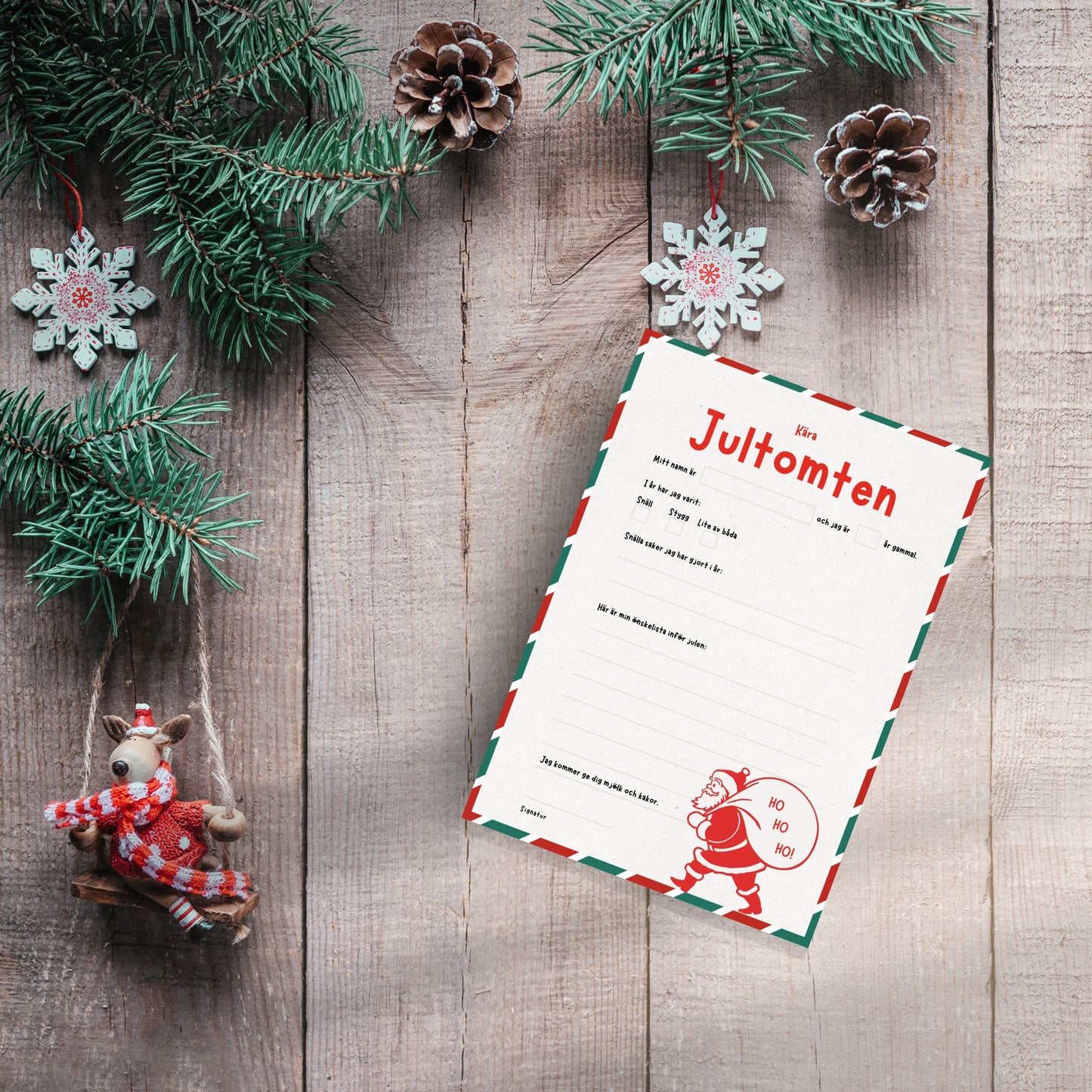 Christmas Wish List - Printable and Editable - Instant PDF Download