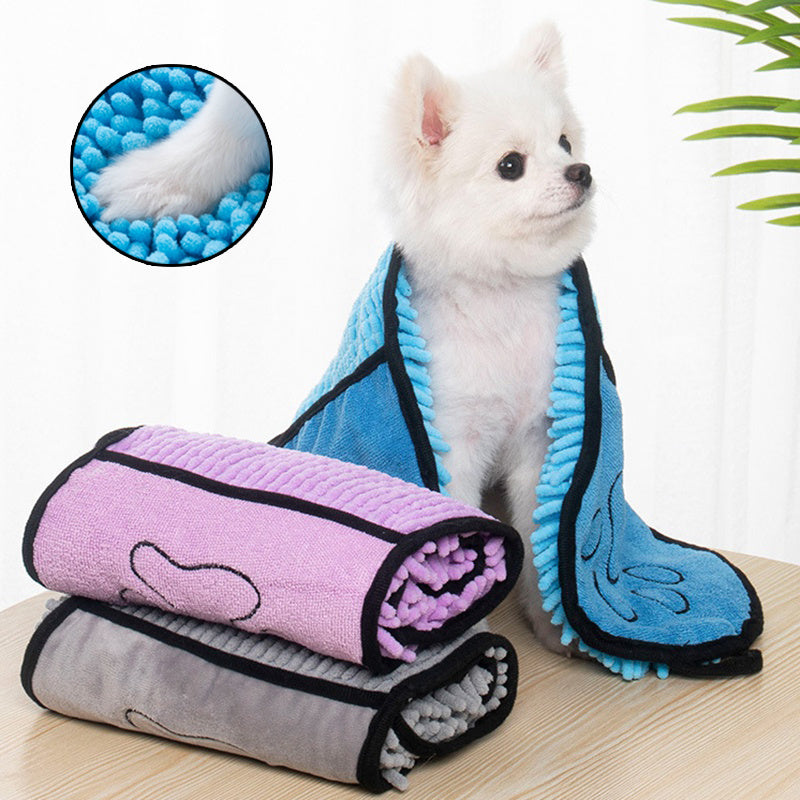 Super Absorbent Pet Bathrobe & Towel for Dogs & Cats