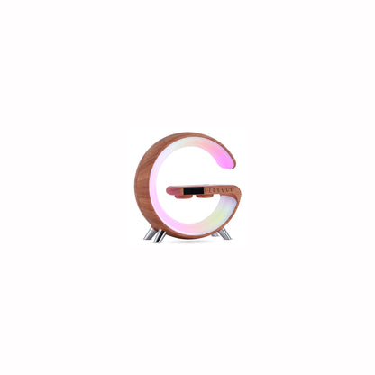 G Shaped LED Lamp With Bluetooth Speaker And Wireless Charger